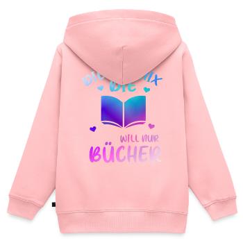 Die Tut Nix Die Will Nur Bücher Lesen Geschenk - Kinder Premium Organic Zip Hoodie - Rosa - Hinten - AI Model Kid Female (0cm)