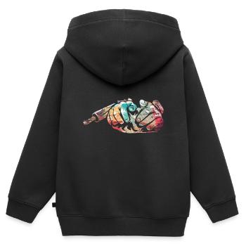 Bäcker Backen - Kinder Premium Organic Zip Hoodie - Schwarz - Hinten - AI Model Kid Male (0cm)