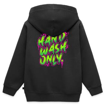 hand wash only Car Detailing Car Hand Wash - Kids Premium Organic Zip-up Hoodie - black - Back - AI Model Kid Male (0cm)