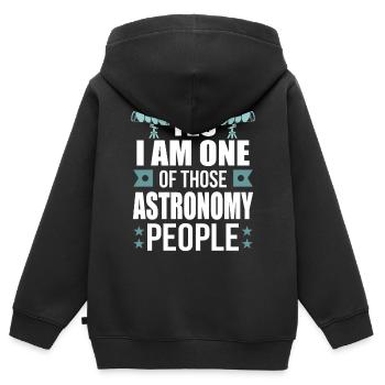 Astronomie - Kinder Premium Organic Zip Hoodie - Schwarz - Hinten - AI Model Kid Male (0cm)