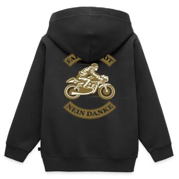 Fahrverbot Nein Danke Fahrverbot Nein Danke - Kinder Premium Organic Zip Hoodie - Schwarz - Hinten - AI Model Kid Male (0cm)