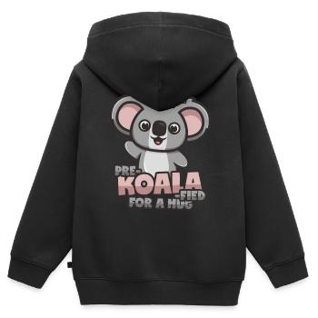 Koala hug - Kids Premium Organic Zip-up Hoodie - black - Back - AI Model Kid Male (0cm)