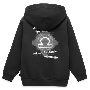 Balance - Sweat Premium à capuche zippé enfant bio - noir - Dos - AI Model Kid Male (0cm)