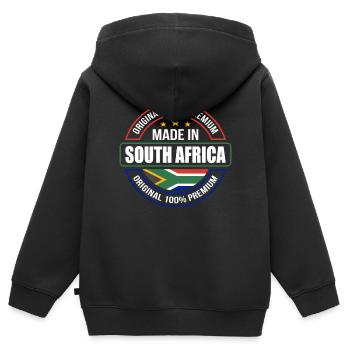 Afrique du Sud - Sweat Premium à capuche zippé enfant bio - noir - Dos - AI Model Kid Male (0cm)