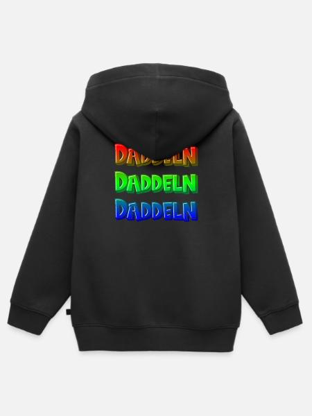 Daddeln - Gamer Design - Kinder Premium Organic Zip Hoodie - Schwarz