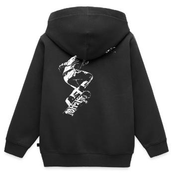 Skater Boy Fly High Street Art - Kinder Premium Organic Zip Hoodie - Schwarz - Hinten - AI Model Kid Male (0cm)