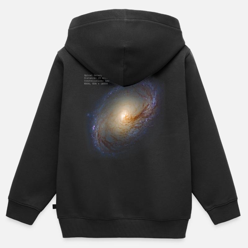 Spiral Galaxy NGC 3368 - Sweat Premium à capuche zippé enfant bio - noir