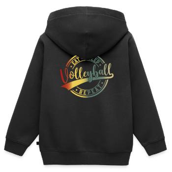 Volleyball Spieler Beach Volleyballer - Kinder Premium Organic Zip Hoodie - Schwarz - Hinten - AI Model Kid Male (0cm)