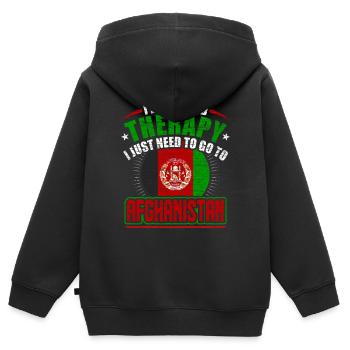 Afghanistan - Kinder Premium Organic Zip Hoodie - Schwarz - Hinten - AI Model Kid Male (0cm)