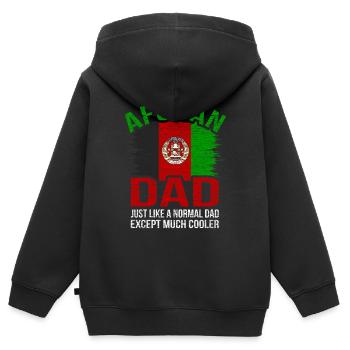 Afghanistan Asien Geschenkidee - Kinder Premium Organic Zip Hoodie - Schwarz - Hinten - AI Model Kid Male (0cm)