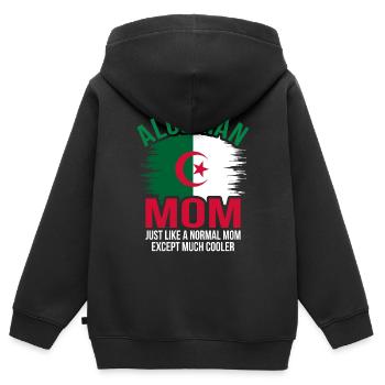 Algerien - Kinder Premium Organic Zip Hoodie - Schwarz - Hinten - AI Model Kid Male (0cm)