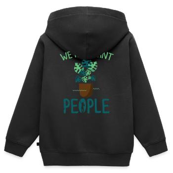 Pflanze, Pflanze Zimmerpflanze, Pflanzen, - Kinder Premium Organic Zip Hoodie - Schwarz - Hinten - AI Model Kid Male (0cm)