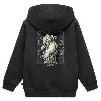 Jésus, Jésus-Christ - Sweat Premium à capuche zippé enfant bio - noir - Dos - AI Model Kid Male (0cm)