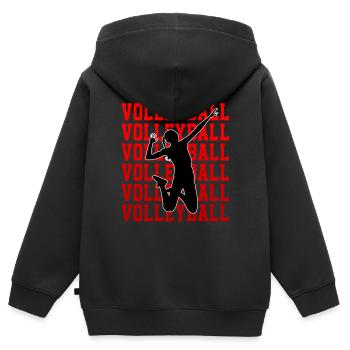 Beach Volleyball Volleyballerin Volleyballer - Kinder Premium Organic Zip Hoodie - Schwarz - Hinten - AI Model Kid Male (0cm)