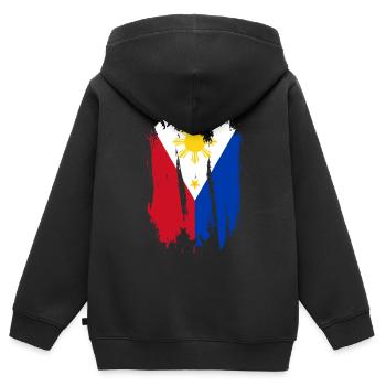 Philippines - Kids Premium Organic Zip-up Hoodie - black - Back - AI Model Kid Male (0cm)