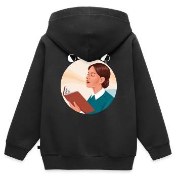 Chorleiter Musik Lustiger Musiklehrer Maestro - Kinder Premium Organic Zip Hoodie - Schwarz - Hinten - AI Model Kid Male (0cm)