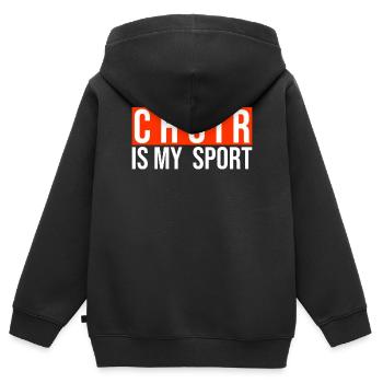 Chorleiter Musik Lustiger Musiklehrer Maestro - Kinder Premium Organic Zip Hoodie - Schwarz - Hinten - AI Model Kid Male (0cm)