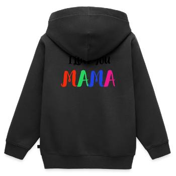 Muttertag, Muttertag, Muttertag, Muttertag - Kinder Premium Organic Zip Hoodie - Schwarz - Hinten - AI Model Kid Male (0cm)