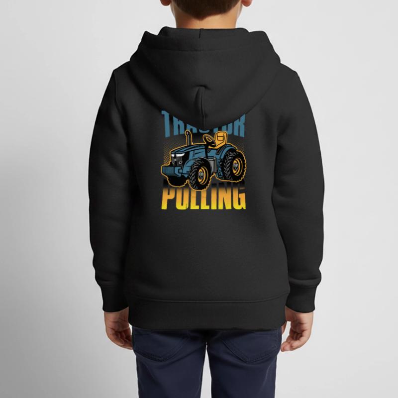 tractor pulling, tractor pulling, racing, Kids Premium Organic Zip-up Hoodie