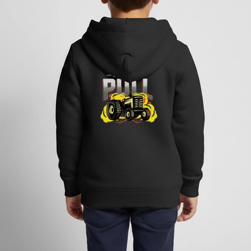 tractor pulling, tractor pulling tractor, racing, Kids Premium Organic Zip-up Hoodie