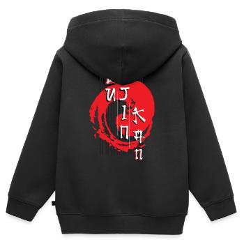 Bujinkan, Bujinkan japanisch, Kampfsportarten, - Kinder Premium Organic Zip Hoodie - Schwarz - Hinten - AI Model Kid Male (0cm)