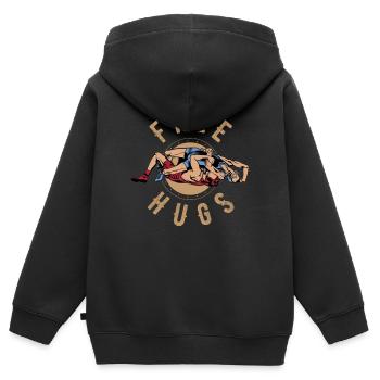 Ringen, Ringen 2021, tokio, - Kinder Premium Organic Zip Hoodie - Schwarz - Hinten - AI Model Kid Male (0cm)