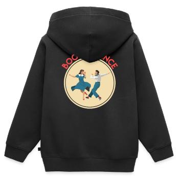 Boogie Woogie Dancer Dancing Paartanz Vintage - Kinder Premium Organic Zip Hoodie - Schwarz - Hinten - AI Model Kid Male (0cm)