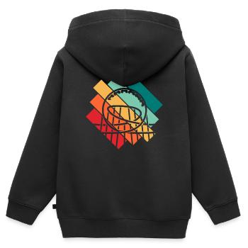 Achterbahn - Kinder Premium Organic Zip Hoodie - Schwarz - Hinten - AI Model Kid Male (0cm)