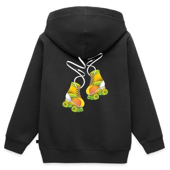 Roller - Sweat Premium à capuche zippé enfant bio - noir - Dos - AI Model Kid Male (0cm)