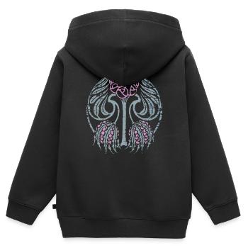 Jugendstil, Vintage-1900, Mandala-Motiv - Kinder Premium Organic Zip Hoodie - Schwarz - Hinten - AI Model Kid Male (0cm)
