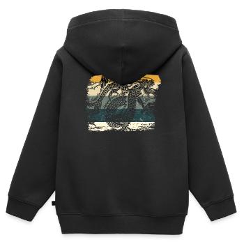 Dragon chinois - Sweat Premium à capuche zippé enfant bio - noir - Dos - AI Model Kid Male (0cm)