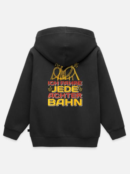 Achterbahn - Kinder Premium Organic Zip Hoodie - Schwarz