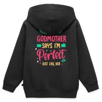 Patin Pate, Patin Pate Schwangerschaft, - Kinder Premium Organic Zip Hoodie - Schwarz - Hinten - AI Model Kid Male (0cm)