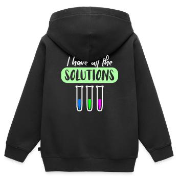 chemist - Kids Premium Organic Zip-up Hoodie - black - Back - AI Model Kid Male (0cm)