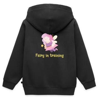 fee in ausbildung junge auszubildende azubi büro - Kinder Premium Organic Zip Hoodie - Schwarz - Hinten - AI Model Kid Male (0cm)