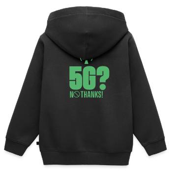 5G? No thank you! Opponents mobile 5G radiation - Kids Premium Organic Zip-up Hoodie - black - Back - AI Model Kid Male (0cm)