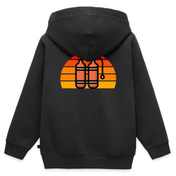 Oxygen bottle diver - Kids Premium Organic Zip-up Hoodie - black - Back - AI Model Kid Male (0cm)