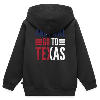 southern slang, southern slang texas sprache, - Kinder Premium Organic Zip Hoodie - Schwarz - Hinten - AI Model Kid Male (0cm)