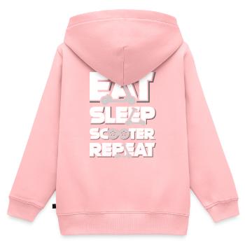 Scooter - Kinder Premium Organic Zip Hoodie - Rosa - Hinten - AI Model Kid Female (0cm)