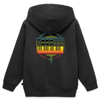 Beatmaker, Beatmaker Hip Hop, dj, - Kids Premium Organic Zip-up Hoodie - black - Back - AI Model Kid Male (0cm)