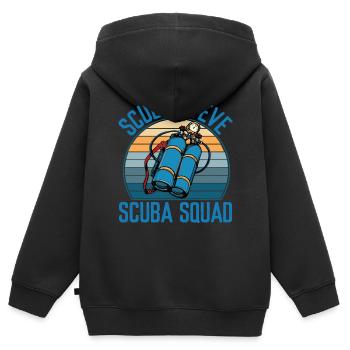 Scuba Steve Scuba Squad Vintage - Kids Premium Organic Zip-up Hoodie - black - Back - AI Model Kid Male (0cm)