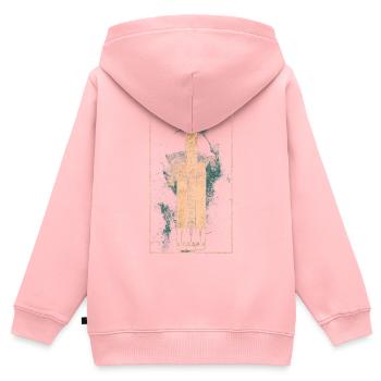 Falcon Heavy Rakete - Sweat Premium à capuche zippé enfant bio - rose - Dos - AI Model Kid Female (0cm)