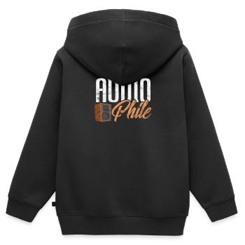 Audiophil - Sweat Premium à capuche zippé enfant bio - noir - Dos - AI Model Kid Male (0cm)