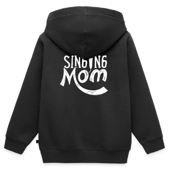 Chanteuse Maman Chant Chant chant chanteur - Sweat Premium à capuche zippé enfant bio - noir - Dos - AI Model Kid Male (0cm)