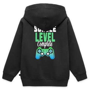 Schulabschluss Schule Geschenkidee - Kinder Premium Organic Zip Hoodie - Schwarz - Hinten - AI Model Kid Male (0cm)