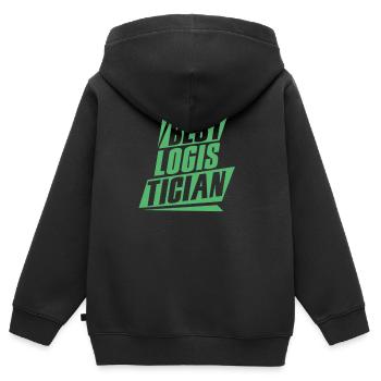 Bester Logistiker Logistik Logistikerin Spedition - Kinder Premium Organic Zip Hoodie - Schwarz - Hinten - AI Model Kid Male (0cm)