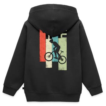 Children 9th birthday BMX 9 years children's birthday - Kids Premium Organic Zip-up Hoodie - black - Back - AI Model Kid Male (0cm)