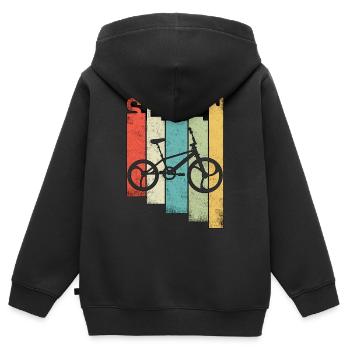 Children's 7th birthday BMX 7 years children's birthday - Kids Premium Organic Zip-up Hoodie - black - Back - AI Model Kid Male (0cm)