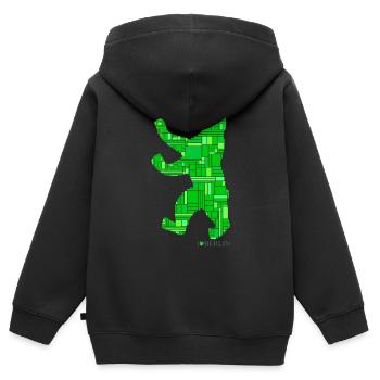 I Love Berlin - Berliner Bär Design - Pop Art - Kinder Premium Organic Zip Hoodie - Schwarz - Hinten - AI Model Kid Male (0cm)