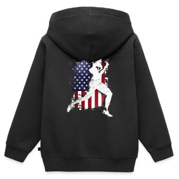 Laufen - Kinder Premium Organic Zip Hoodie - Schwarz - Hinten - AI Model Kid Male (0cm)